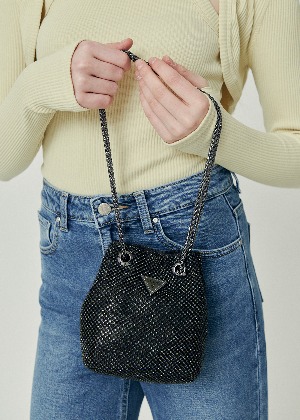 ECO GEMMA 나일론 카고 포켓 숄더백_LIGHT GREY