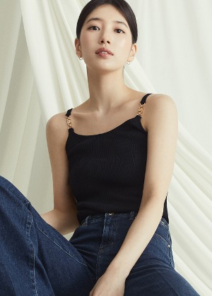 메탈장식 나시 스웨터_BLACK