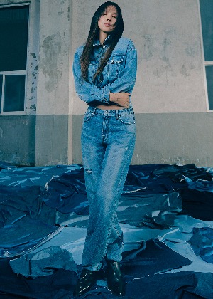 남녀공용 인디고 구제 와이드_MEDIUM BLUE