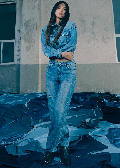 남녀공용 인디고 구제 와이드_MEDIUM BLUE